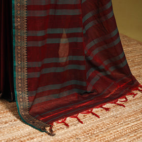 Dharwad cotton saree with border 22 - handcrafted