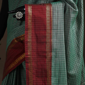 Dharwad cotton saree with border 22 - handcrafted