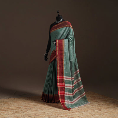 Dharwad cotton saree with border 22 - handcrafted