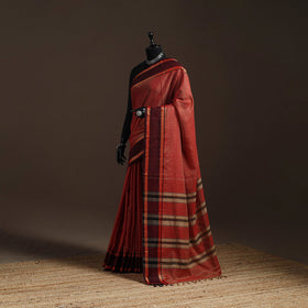 Dharwad cotton saree with border 24 - handcrafted