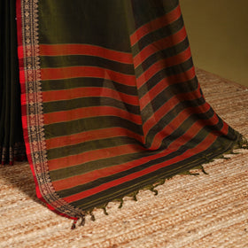 Dharwad cotton saree with border 24 - handcrafted