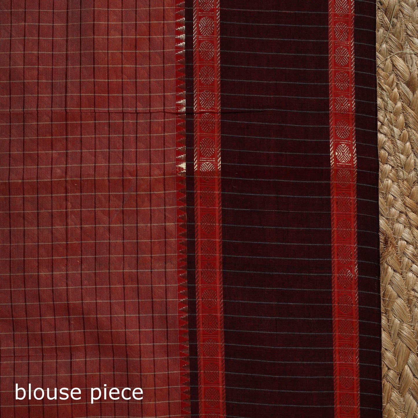 Dharwad cotton saree with border 24 - handcrafted