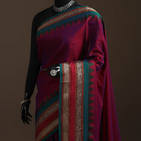 Dharwad cotton saree with border 25 - handcrafted