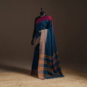 Dharwad cotton saree with border 25 - handcrafted