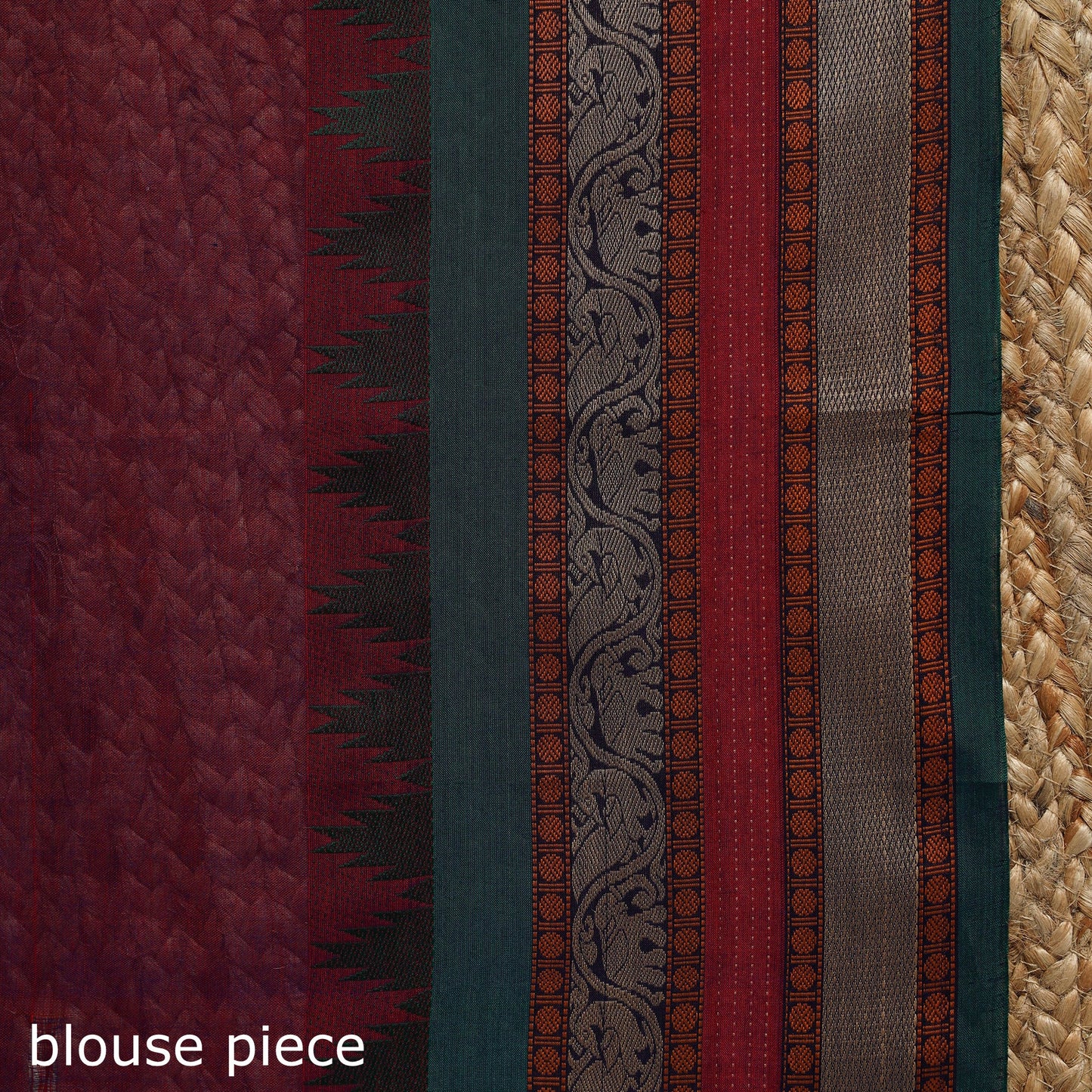 Dharwad cotton saree with border 25 - handcrafted