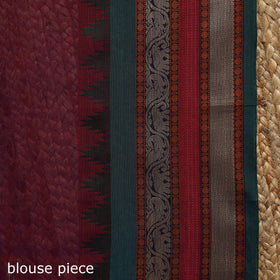 Dharwad cotton saree with border 25 - handcrafted