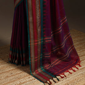 Dharwad cotton saree with border 25 - handcrafted