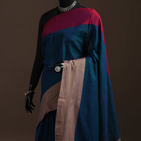 Dharwad cotton saree with border 25 - handcrafted