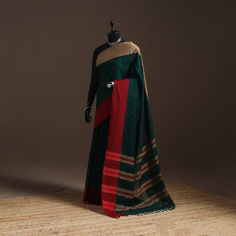 Dharwad cotton saree with border 26 - handcrafted