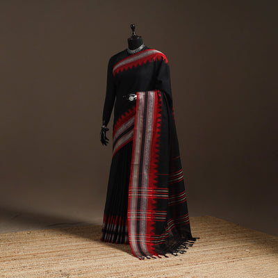 Dharwad cotton saree with border 26 - handcrafted