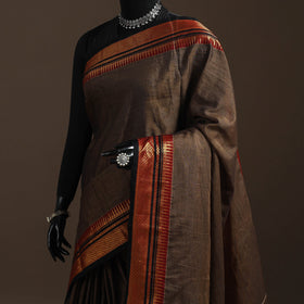 Dharwad cotton saree with border 27 - handcrafted