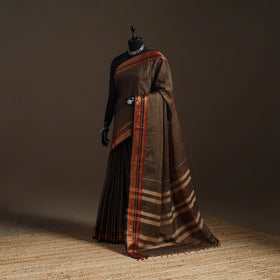 Dharwad cotton saree with border 27 - handcrafted