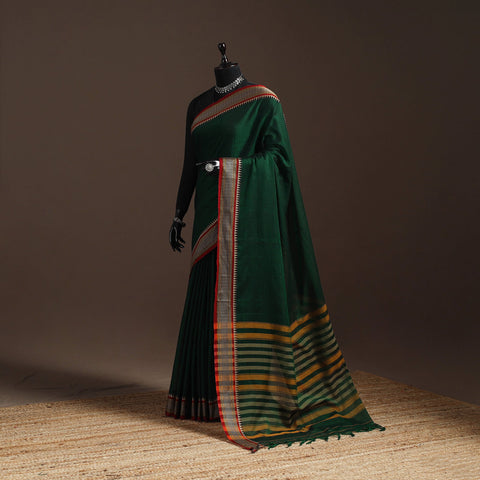 Dharwad cotton saree with border 27 - handcrafted