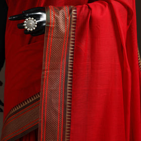 Dharwad cotton saree with border 28 - handcrafted