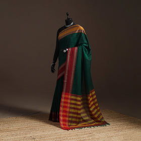 Dharwad cotton saree with border 28 - handcrafted
