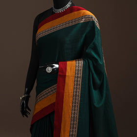 Dharwad cotton saree with border 29 - handcrafted