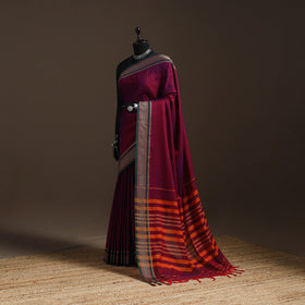 Dharwad cotton saree with border 31 - handcrafted