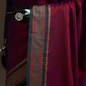 Dharwad cotton saree with border 31 - handcrafted