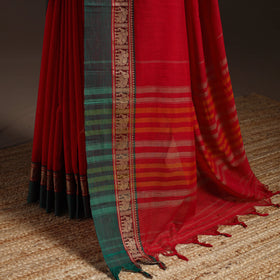 Dharwad cotton saree with border 31 - handcrafted