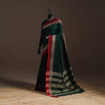 Dharwad cotton saree with border 34 - handcrafted