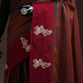 Dharwad cotton saree with border 35 - handcrafted