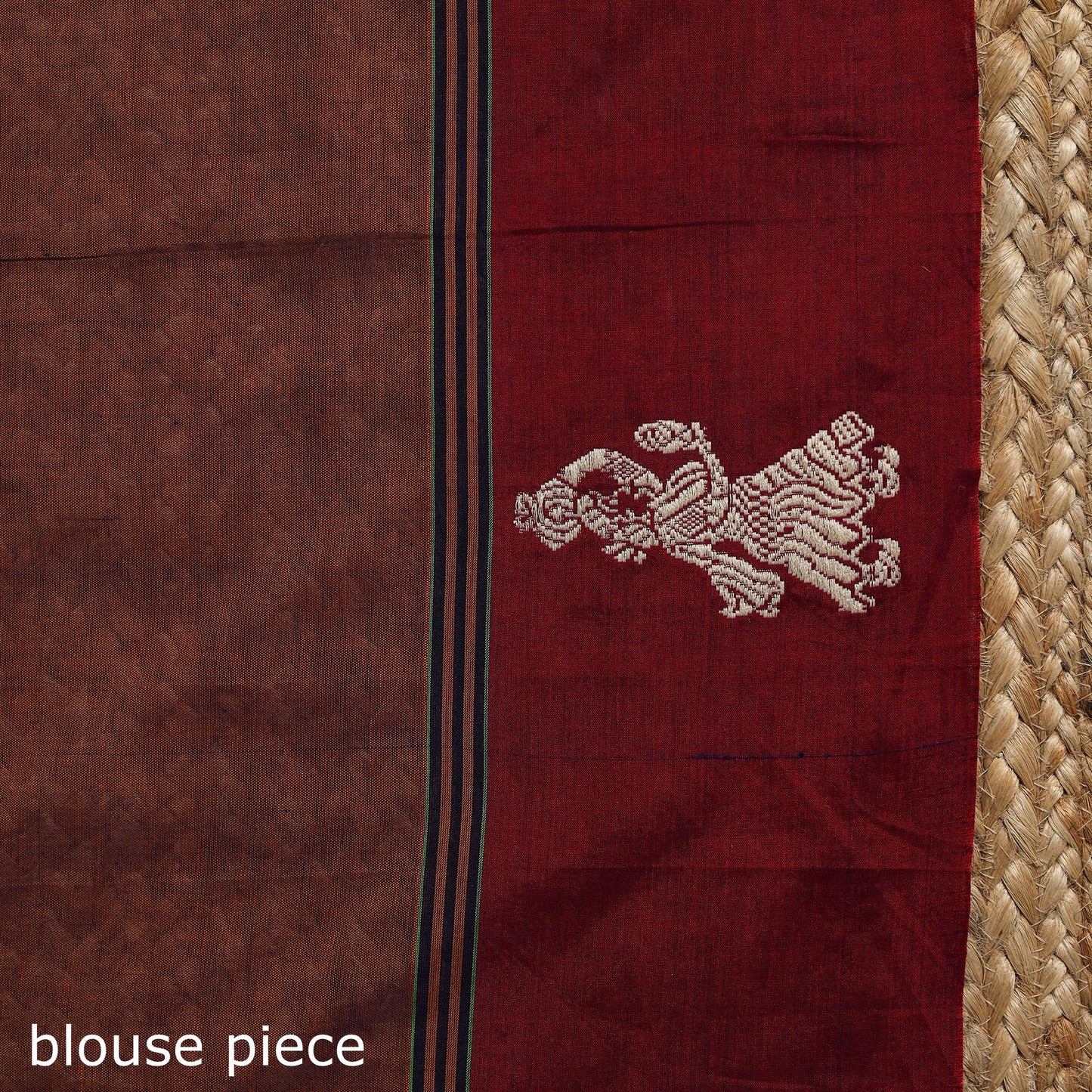 Dharwad cotton saree with border 35 - handcrafted