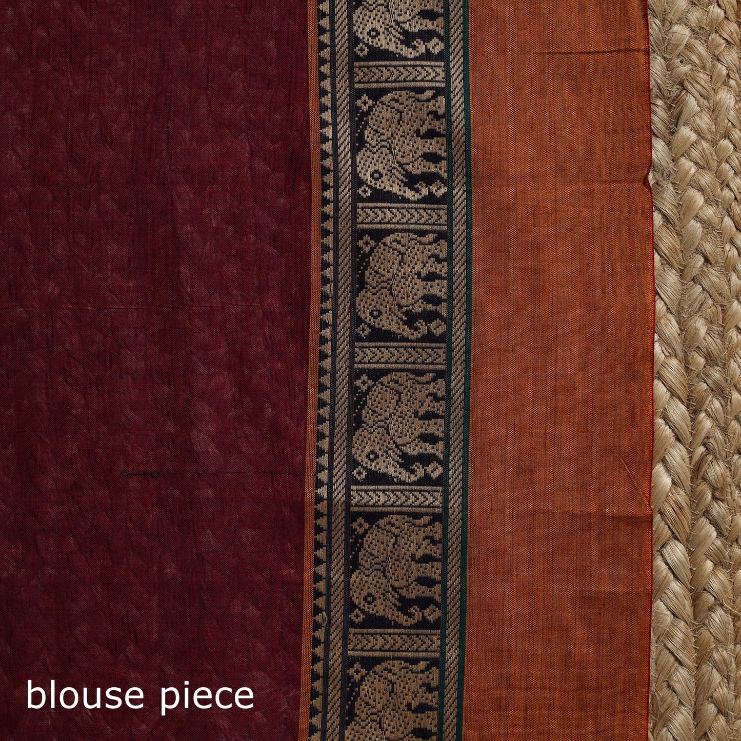 Dharwad cotton saree with border 35 - handcrafted