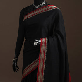 Dharwad cotton saree with border 36 - handcrafted