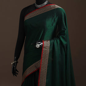 Dharwad cotton saree with border 37 - handcrafted