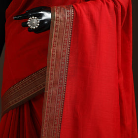 Dharwad cotton saree with border 38 - handcrafted