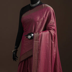 Dharwad cotton saree with border 39 - handcrafted