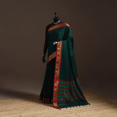 Dharwad cotton saree with border 41 - handcrafted