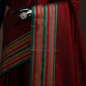 Dharwad cotton saree with border 44 - handcrafted