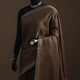 Dharwad cotton saree with border 45 - handcrafted