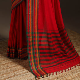 Dharwad cotton saree with border 45 - handcrafted