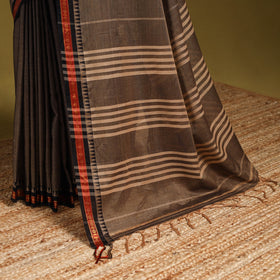 Dharwad cotton saree with border 48 - handcrafted