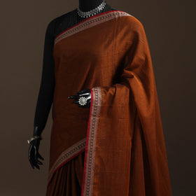 Dharwad cotton saree with border 49 - handcrafted