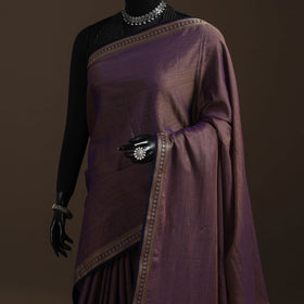 Dharwad cotton saree with border 52 - handcrafted