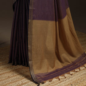 Dharwad cotton saree with border 52 - handcrafted