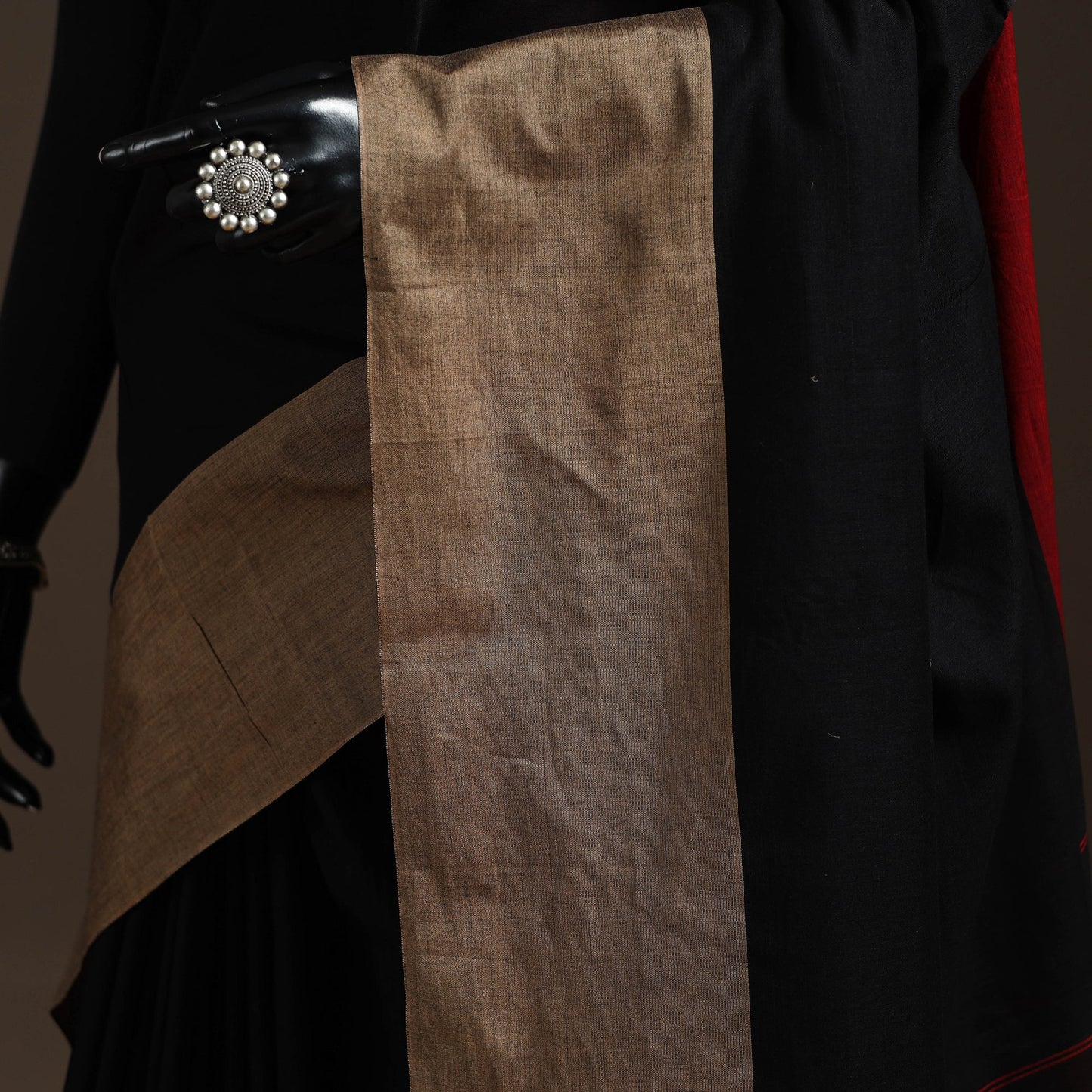 Dharwad cotton saree with border 54 - handcrafted