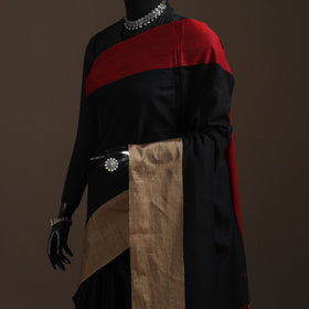 Dharwad cotton saree with border 54 - handcrafted