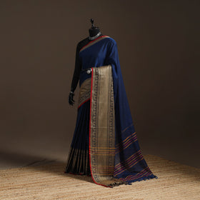 Dharwad cotton saree with border 55 - handcrafted