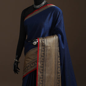 Dharwad cotton saree with border 55 - handcrafted