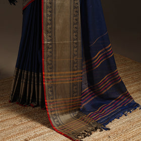 Dharwad cotton saree with border 55 - handcrafted