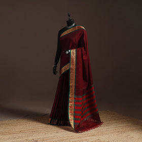 Dharwad cotton saree with border 55 - handcrafted