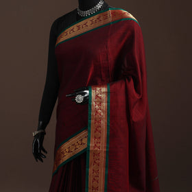 Dharwad cotton saree with border 55 - handcrafted