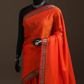 Dharwad cotton saree with border 57 - handcrafted