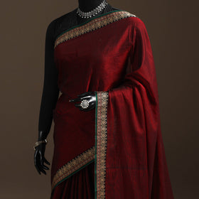 Dharwad cotton saree with border 58 - handcrafted