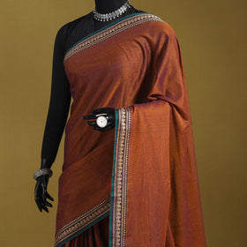 Dharwad cotton saree with border 59 - handcrafted