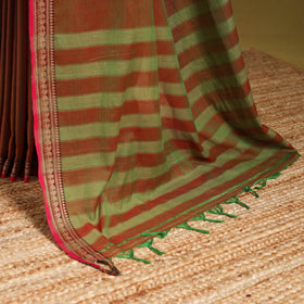 Dharwad cotton saree with border 61 - handcrafted